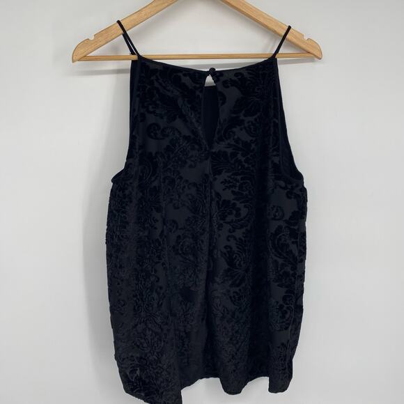 Cable & Gauge Top XL Black Velvet Tapestry Pattern Whimsigoth Dark Romantic - Picture 2 of 9